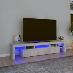 Avec un design à la fois tendance et pratique, ce meuble TV avec éclairage LED deviendra certainement un point central de vot ...
