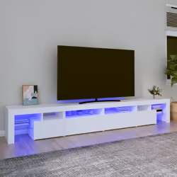 Avec un design à la fois tendance et pratique, ce meuble TV avec éclairage LED deviendra certainement un point central de vot ...