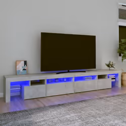 Avec un design à la fois tendance et pratique, ce meuble TV avec éclairage LED deviendra certainement un point central de vot ...