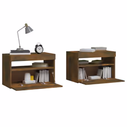 VidaXL 3152827 Table de nuit et table de chevet Chêne - Vue supplémentaire 5