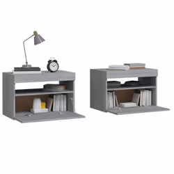 VidaXL 3152829 Table de nuit et table de chevet Chêne - Vue supplémentaire 6