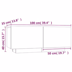 VidaXL 3152832 Table de nuit et table de chevet Chêne - Vue supplémentaire 5