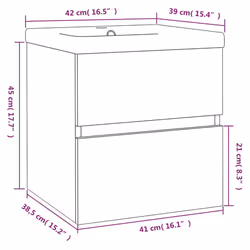 VidaXL 3152859 miroir de salle de bain et armoire de rangement pour évier - Vue supplémentaire 6