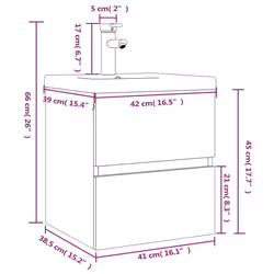 VidaXL 3152861 miroir de salle de bain et armoire de rangement pour évier - Vue supplémentaire 7