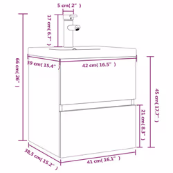 VidaXL 3152862 miroir de salle de bain et armoire de rangement pour évier - Vue supplémentaire 7