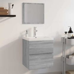 vidaXL Meubles de salle de bain Sonoma gris Bois d'ingénierie
