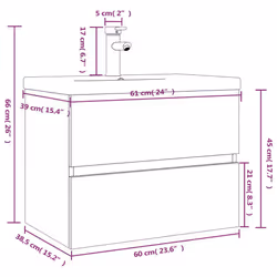 VidaXL 3152871 miroir de salle de bain et armoire de rangement pour évier - Vue supplémentaire 7