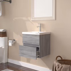 VidaXL 3152880 miroir de salle de bain et armoire de rangement pour évier - Vue supplémentaire 4