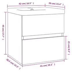 VidaXL 3152880 miroir de salle de bain et armoire de rangement pour évier - Vue supplémentaire 6