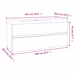 VidaXL 3152885 miroir de salle de bain et armoire de rangement pour évier - Vue supplémentaire 6