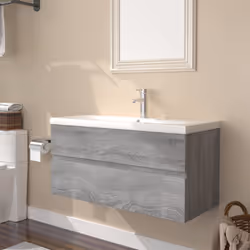 VidaXL 3152886 miroir de salle de bain et armoire de rangement pour évier