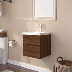 VidaXL 3152887 miroir de salle de bain et armoire de rangement pour évier