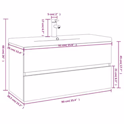 VidaXL 3152888 miroir de salle de bain et armoire de rangement pour évier - Vue supplémentaire 7