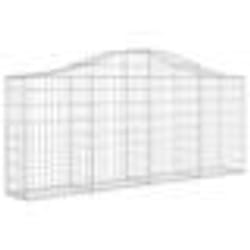 vidaXL Panier de gabions arqué 200x30x80/100 cm Fer galvanisé