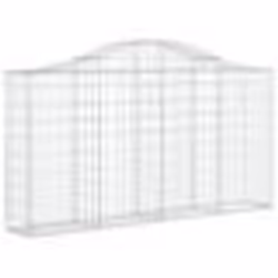 vidaXL Panier de gabions arqué 200x30x100/120 cm Fer galvanisé