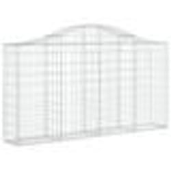 vidaXL Panier de gabions arqué 200x30x100/120 cm Fer galvanisé