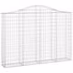 vidaXL Panier de gabions arqué 200x30x140/160 cm Fer galvanisé