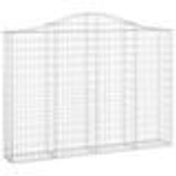 vidaXL Panier de gabions arqué 200x30x140/160 cm Fer galvanisé