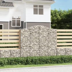 vidaXL Panier de gabions arqué 200x30x180/200 cm Fer galvanisé
