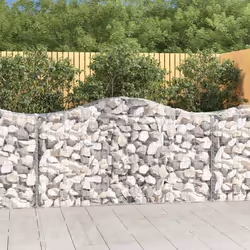 vidaXL Panier de gabions arqué 200x50x100/120 cm Fer galvanisé