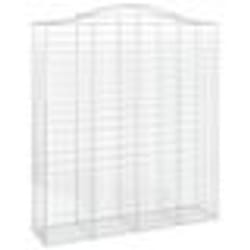 vidaXL Panier de gabions arqué 200x50x220/240 cm Fer galvanisé