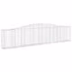 vidaXL Panier de gabions arqué 400x30x80/100 cm Fer galvanisé