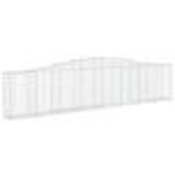 vidaXL Panier de gabions arqué 400x30x80/100 cm Fer galvanisé
