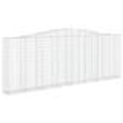 vidaXL Panier de gabions arqué 400x30x140/160 cm Fer galvanisé
