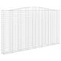 vidaXL Panier de gabions arqué 400x30x220/240 cm Fer galvanisé