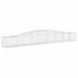 vidaXL Panier de gabions arqué 400x50x40/60 cm Fer galvanisé