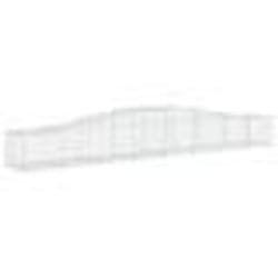 vidaXL Panier de gabions arqué 400x50x40/60 cm Fer galvanisé