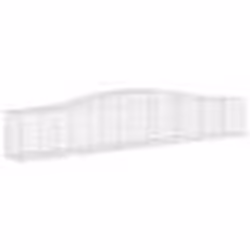 vidaXL Panier de gabions arqué 400x50x60/80 cm Fer galvanisé