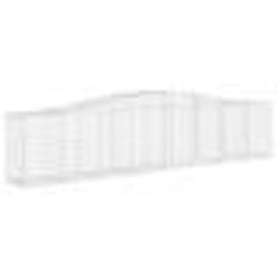 vidaXL Panier de gabions arqué 400x50x80/100 cm Fer galvanisé