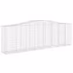 vidaXL Panier de gabions arqué 400x50x120/140 cm Fer galvanisé
