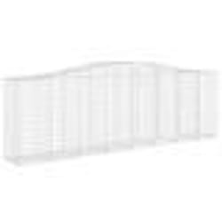 vidaXL Panier de gabions arqué 400x50x120/140 cm Fer galvanisé