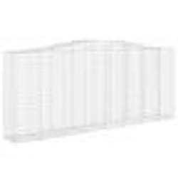 vidaXL Panier de gabions arqué 400x50x160/180 cm Fer galvanisé