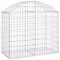 vidaXL Panier de gabions arqué 100x50x80/100 cm Fer galvanisé