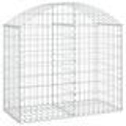 vidaXL Panier de gabions arqué 100x50x80/100 cm Fer galvanisé