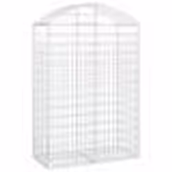 vidaXL Panier de gabions arqué 100x50x140/160 cm Fer galvanisé