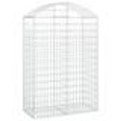 vidaXL Panier de gabions arqué 100x50x140/160 cm Fer galvanisé