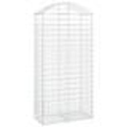 vidaXL Panier de gabions arqué 100x50x200/220 cm Fer galvanisé