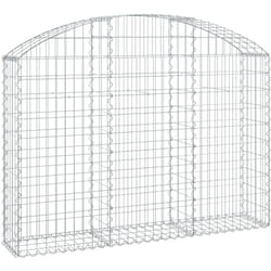 vidaXL Panier de gabions arqué 150x30x100/120 cm Fer galvanisé