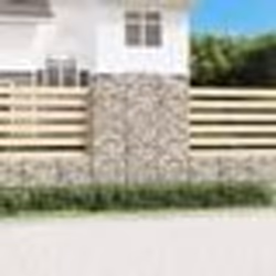 vidaXL Panier de gabions arqué 150x50x180/200 cm Fer galvanisé