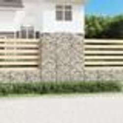 vidaXL Panier de gabions arqué 150x50x180/200 cm Fer galvanisé