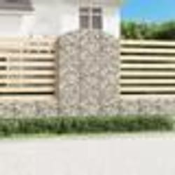 vidaXL Panier de gabions arqué 150x50x220/240 cm Fer galvanisé