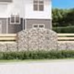 vidaXL Panier de gabions arqué 200x30x120/140 cm Fer galvanisé