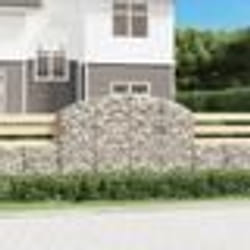 vidaXL Panier de gabions arqué 200x30x120/140 cm Fer galvanisé