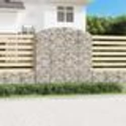 vidaXL Panier de gabions arqué 200x30x200/220 cm Fer galvanisé