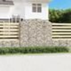 vidaXL Panier de gabions arqué 200x50x180/200 cm Fer galvanisé