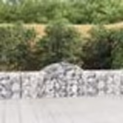 vidaXL Panier de gabions arqué 200x30x60/80 cm Fer galvanisé